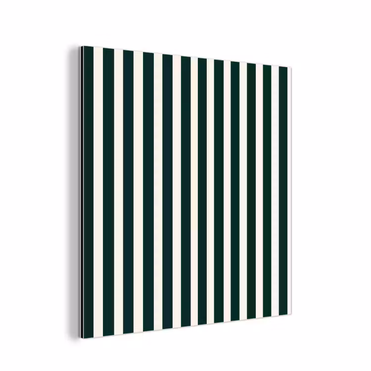 Strepen - Klassiek - Groen aluminium wit klein 46 -3d