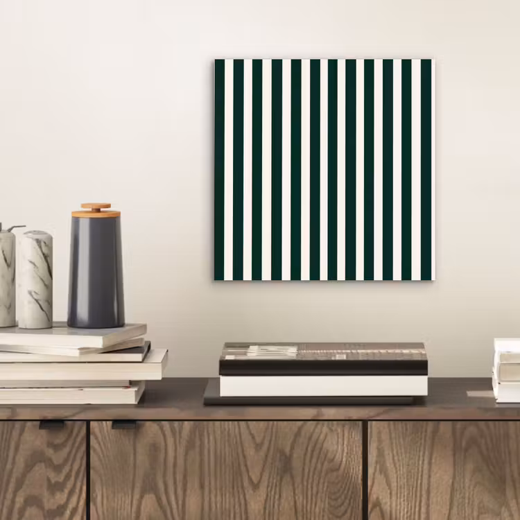 Strepen - Klassiek - Groen aluminium wit klein 46 -sfeer1