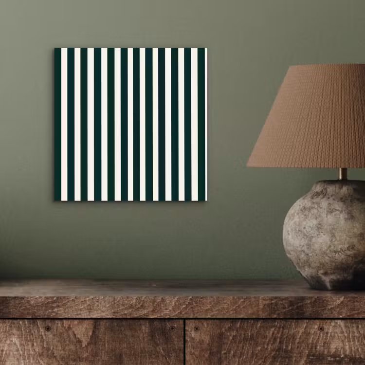 Strepen - Klassiek - Groen aluminium wit klein 46 -sfeer2