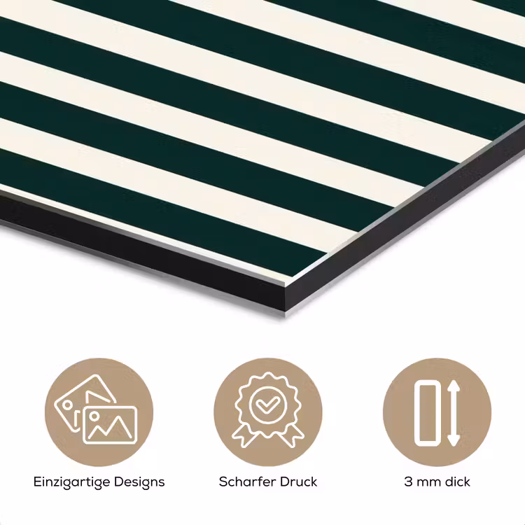 Strepen - Klassiek - Groen aluminium wit klein 46 -closeup_DE