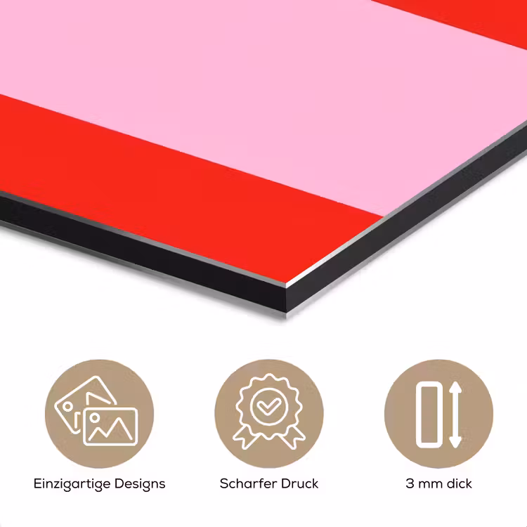 Strepen - Klassiek - Roze aluminium wit klein 46 -closeup_DE