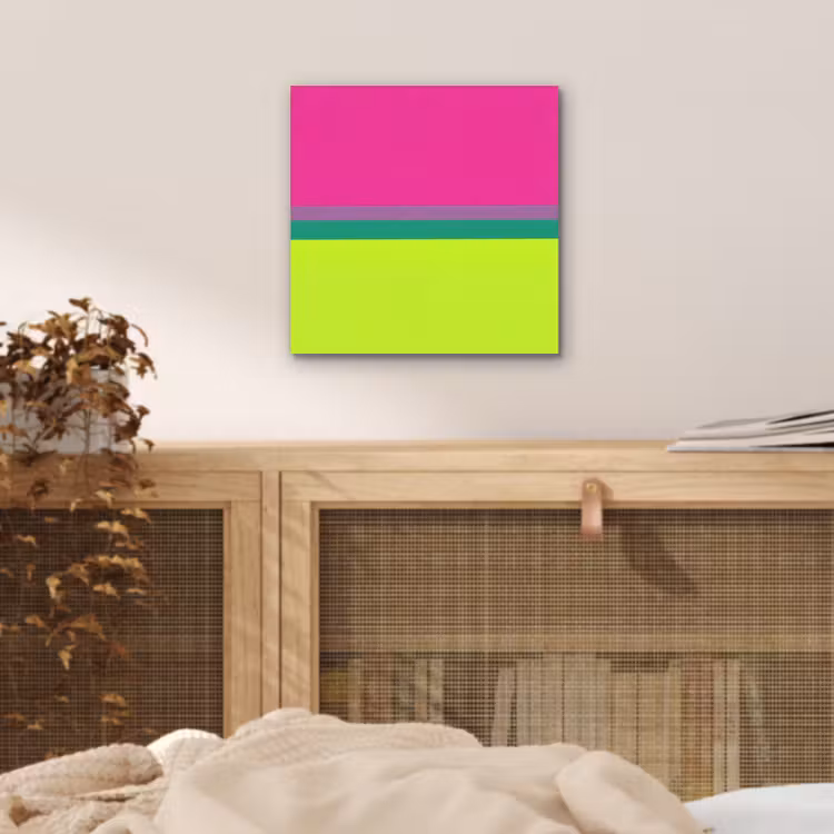 Strepen - Modern - Kleurrijk aluminium wit klein -sfeer3