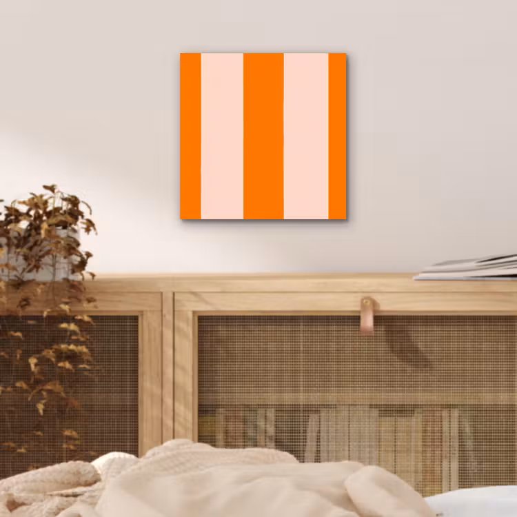 Strepen - Modern - Oranje aluminium wit klein 46 -sfeer3