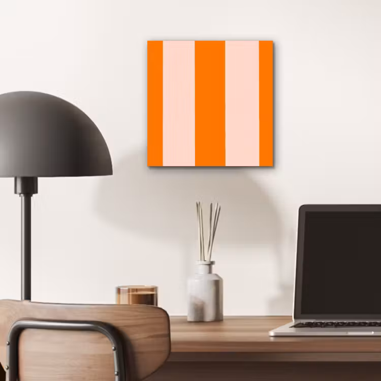 Strepen - Modern - Oranje aluminium wit klein 46 -sfeer5