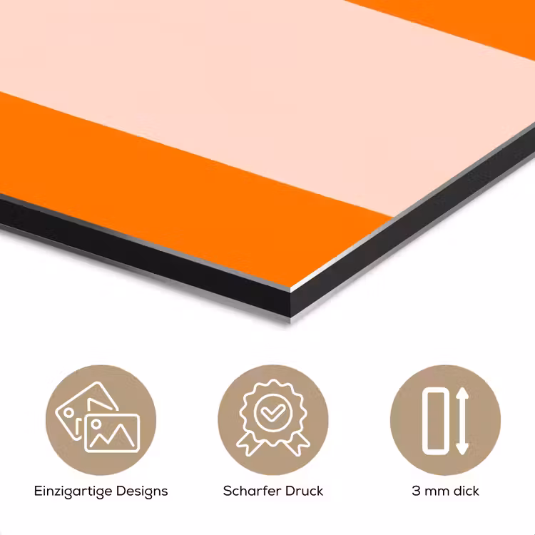 Strepen - Modern - Oranje aluminium wit klein 46 -closeup_DE