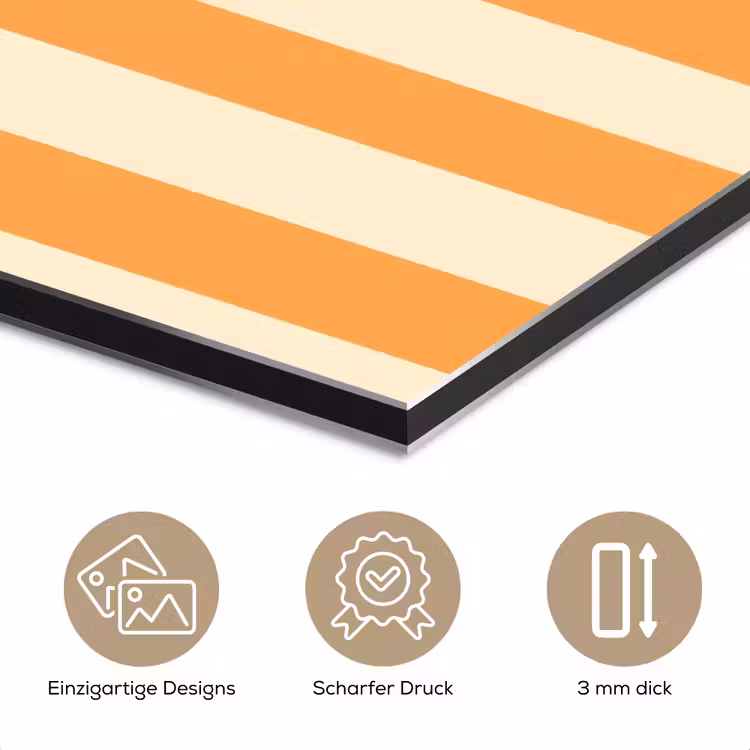Strepen - Patroon - Oranje aluminium wit klein 46 -closeup_DE