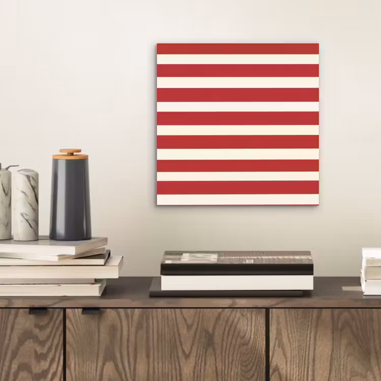 Strepen - Patroon - Rood aluminium wit klein 46 -sfeer1