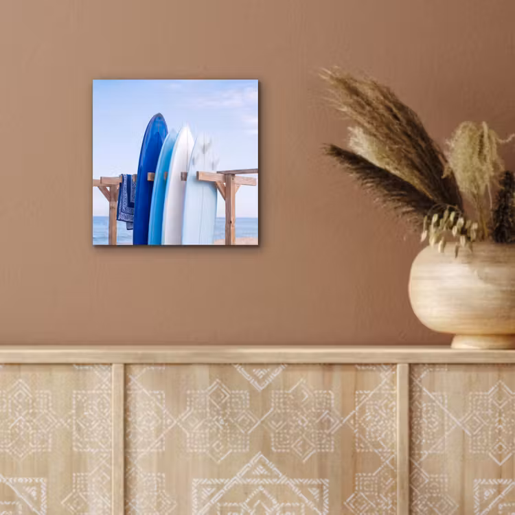 Surfplank - Strand - Zomer - Blauw - Water aluminium wit klein -sfeer4