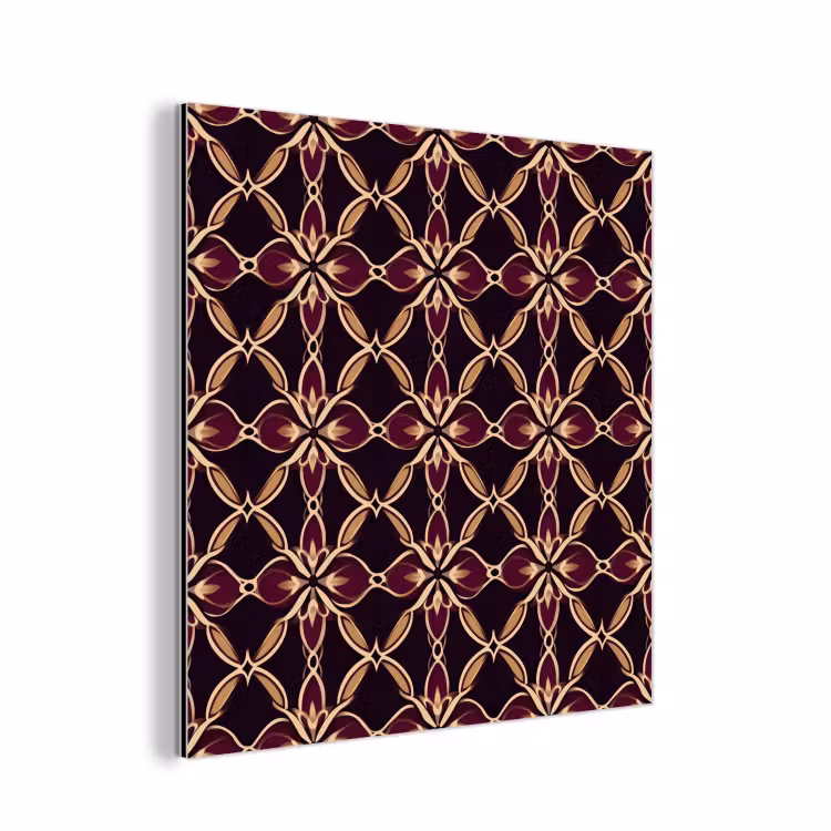 Symmetrisch - Tegel - Burgundy aluminium wit klein 46 -3d