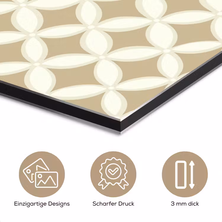 Symmetrisch - Motief - Beige aluminium wit klein 46 -closeup_DE