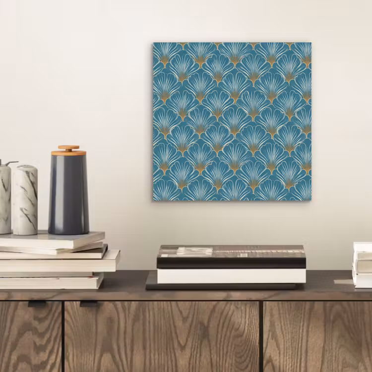 Symmetrisch - Patroon - Blauw aluminium wit klein 46 -sfeer1