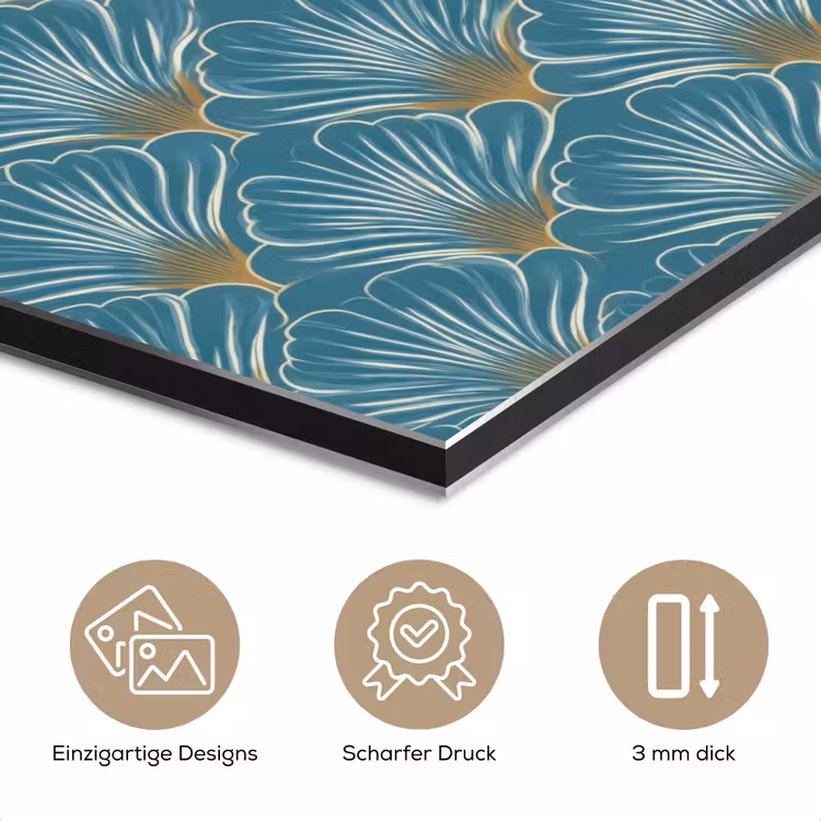 Symmetrisch - Patroon - Blauw aluminium wit klein 46 -closeup_DE