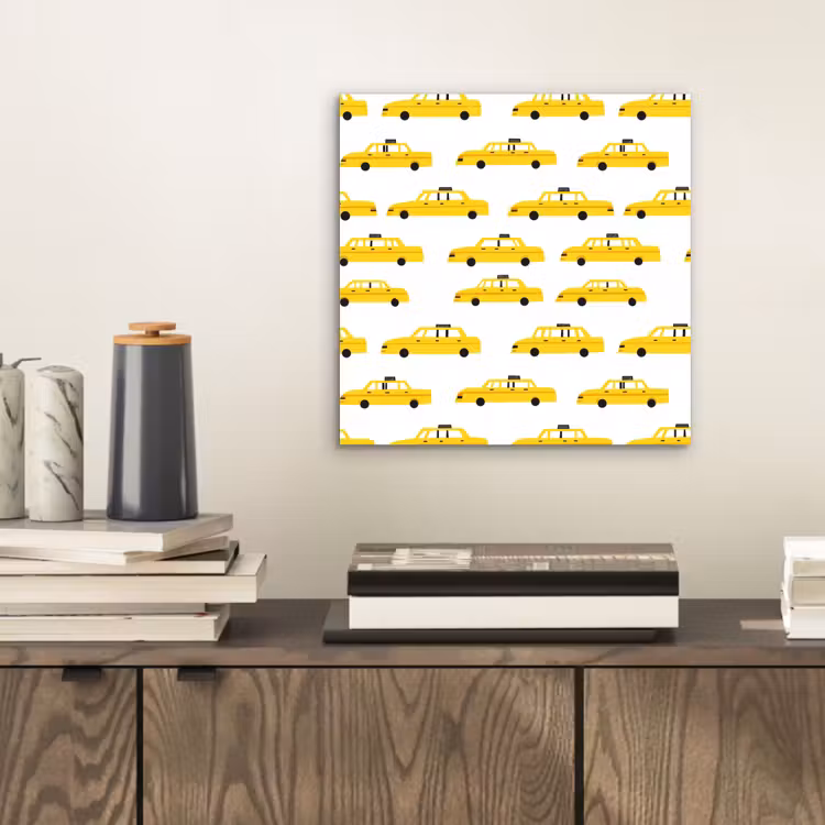 Taxi - Iconisch - Geel aluminium wit klein 46 -sfeer1