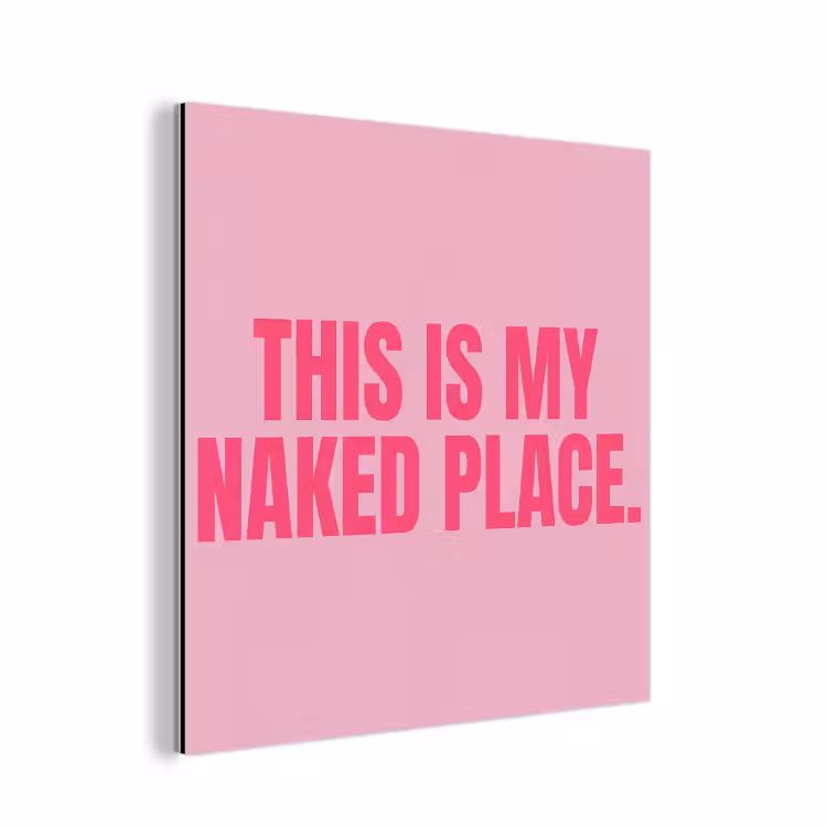 Tekst - Modern - Roze aluminium wit klein -3d