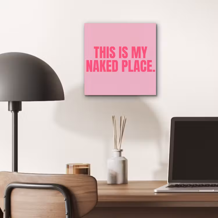 Tekst - Modern - Roze aluminium wit klein -sfeer5