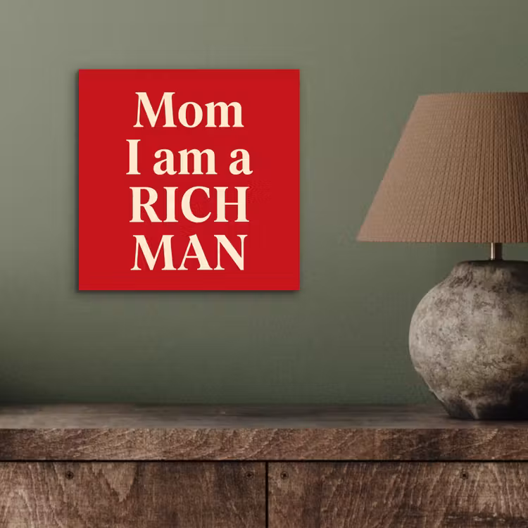 Tekst - Rijkdom - Motivatie - Rood - Modern aluminium wit klein -sfeer2