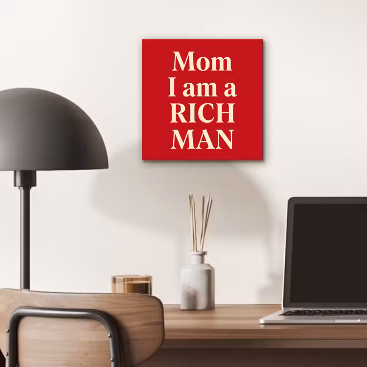 Tekst - Rijkdom - Motivatie - Rood - Modern aluminium wit klein -sfeer5