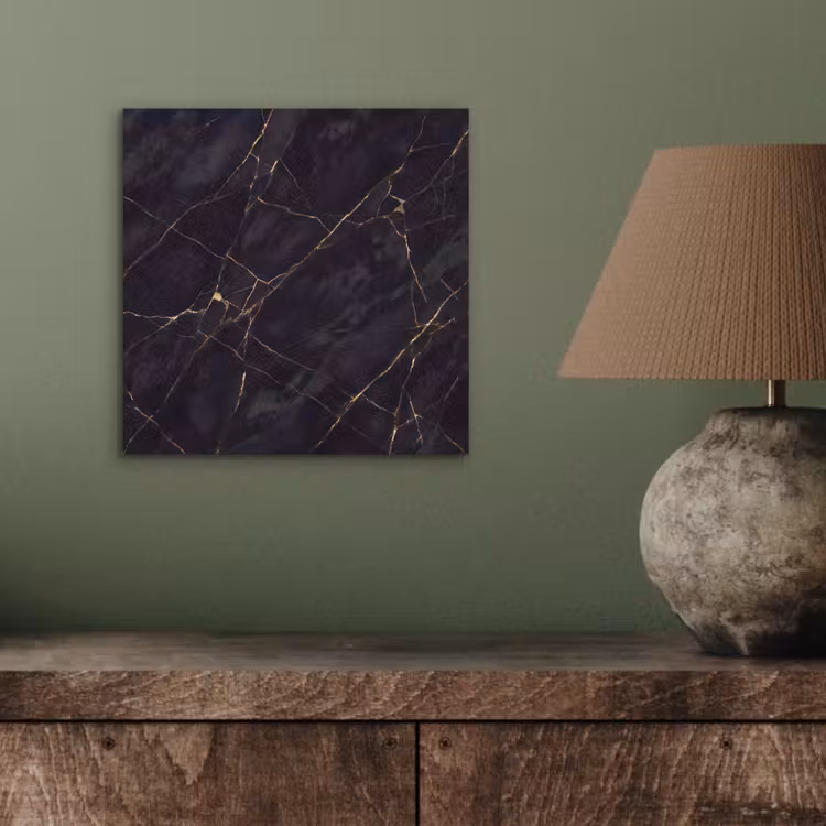 Textuur - Gouden lijnen - Abstract - Modern - Zwart aluminium wit klein -sfeer2
