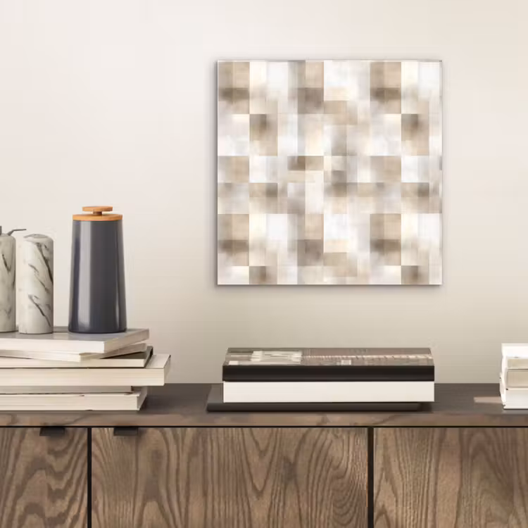 Textuur - Linnen - Beige aluminium wit klein 46 -sfeer1