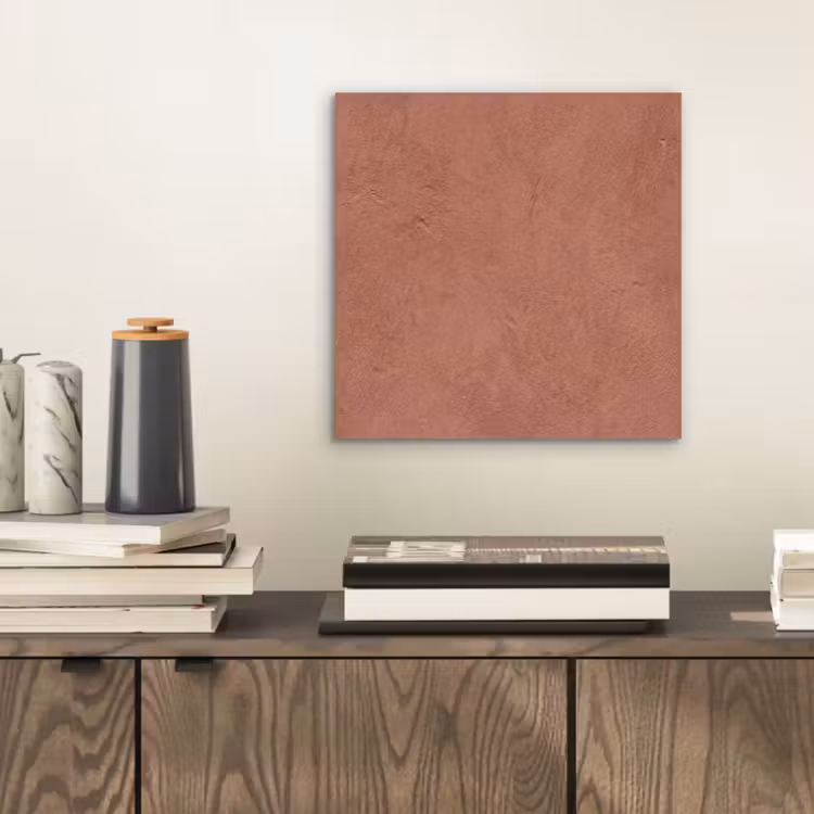Textuur - Roodbruin - Grof - Modern aluminium wit klein -sfeer1