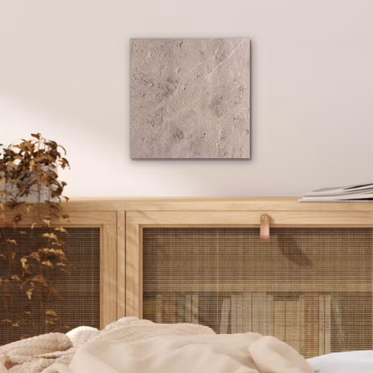 Textuur - Steen - Patroon - Rustiek - Beige aluminium wit klein -sfeer3
