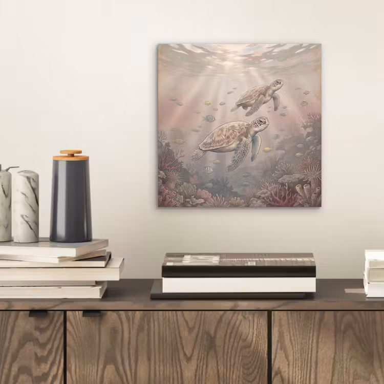 Dier - Onderwater - Oceaan - Illustratie - Zeeleven aluminium wit klein -sfeer1