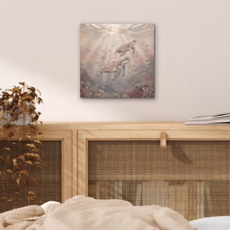 Dier - Onderwater - Oceaan - Illustratie - Zeeleven aluminium wit klein -sfeer3