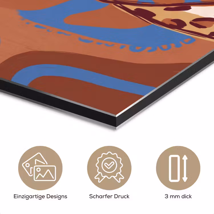 Dieren - Cowboyhoed - Modern - Illustratie - Bruin aluminium wit klein -closeup_DE