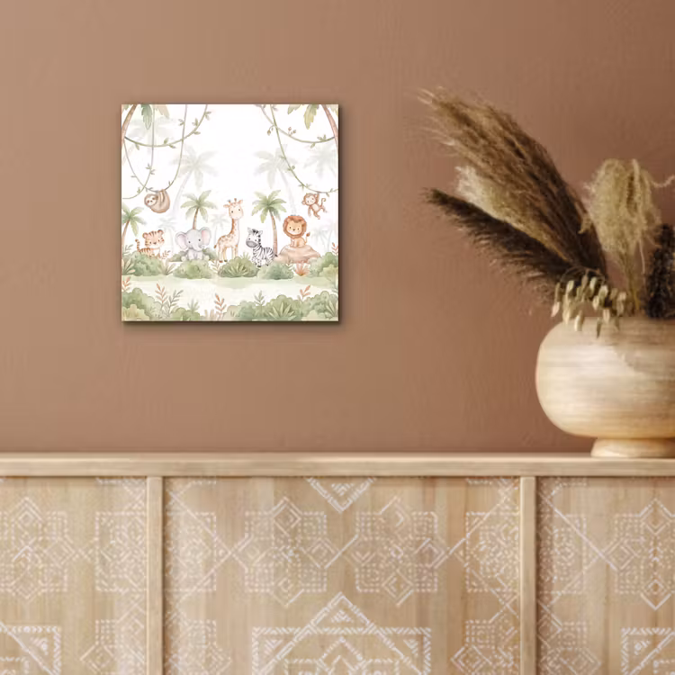 Dieren - Jungle - Pastel aluminium wit klein -sfeer4