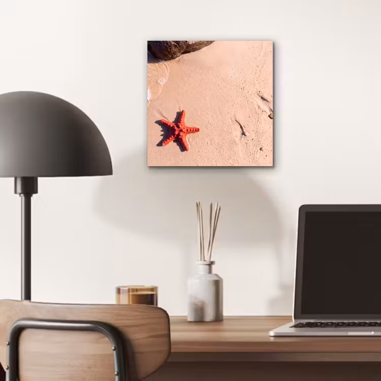 Dieren - Strand - Zee - Natuur - Rood aluminium wit klein -sfeer5