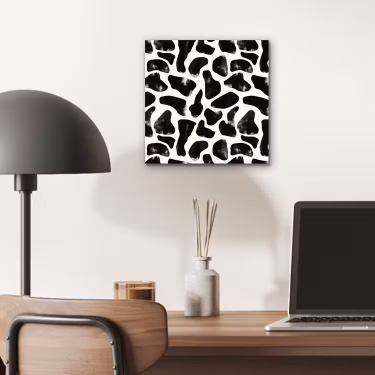 Dierenpatroon - Vlekken - Zwart - Wit aluminium wit klein 46 -sfeer5
