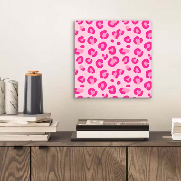 Dierenprint - Patroon - Abstract - Modern - Roze aluminium wit klein -sfeer1
