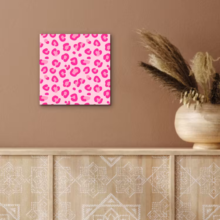 Dierenprint - Patroon - Abstract - Modern - Roze aluminium wit klein -sfeer4