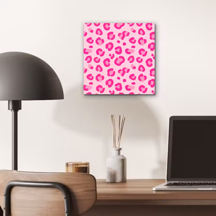 Dierenprint - Patroon - Abstract - Modern - Roze aluminium wit klein -sfeer5