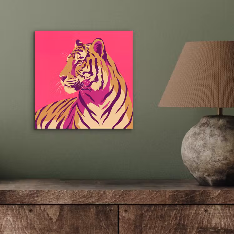 Tijger - Modern - Neon aluminium wit klein -sfeer2