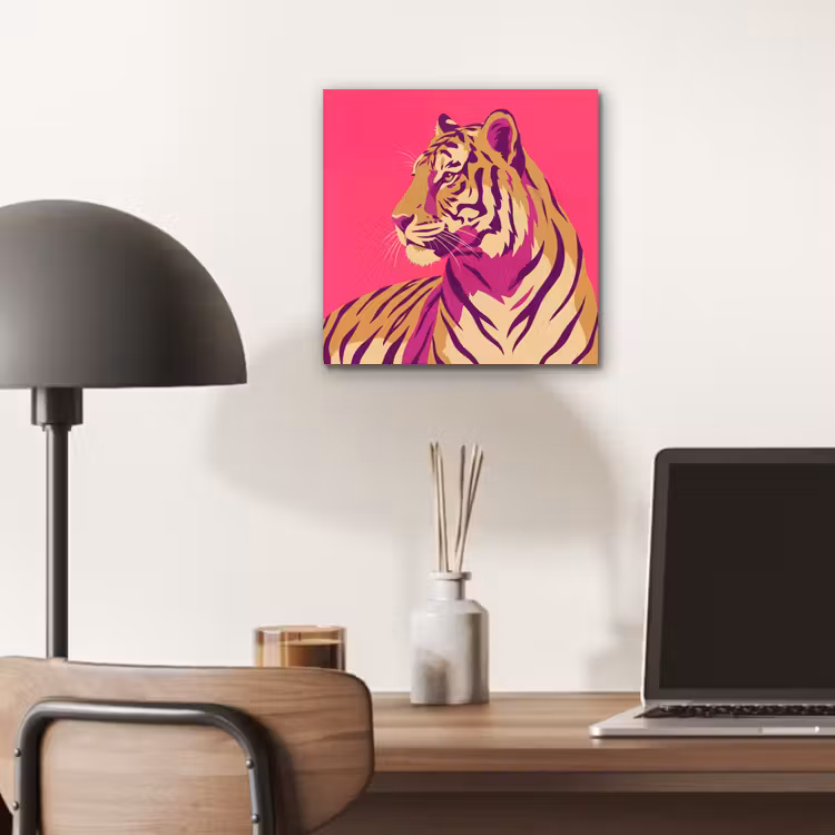 Tijger - Modern - Neon aluminium wit klein -sfeer5