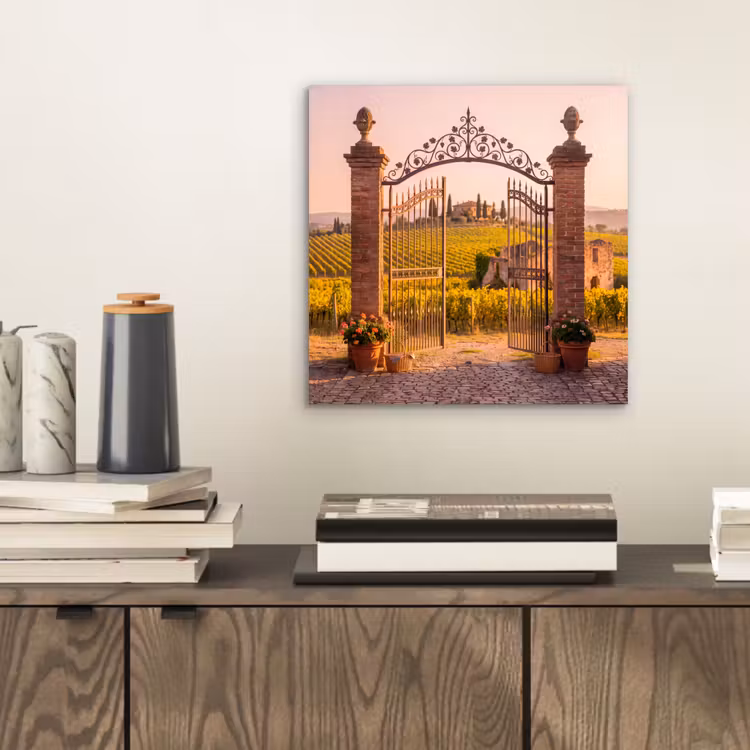 Poort - Landschap - Platteland - Zonlicht - Warm aluminium wit klein -sfeer1