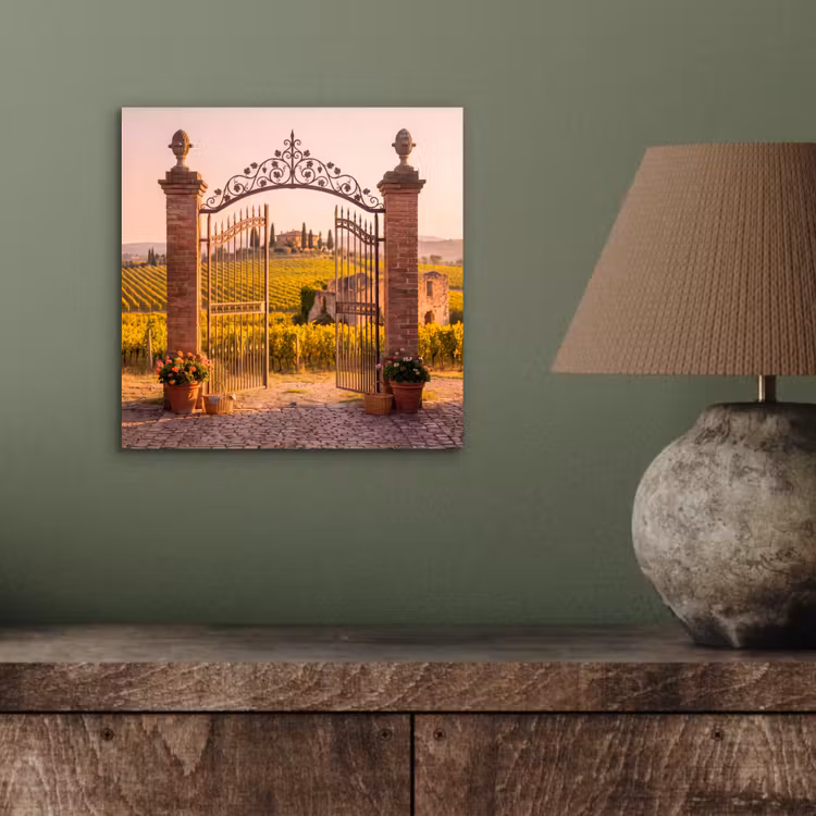 Poort - Landschap - Platteland - Zonlicht - Warm aluminium wit klein -sfeer2