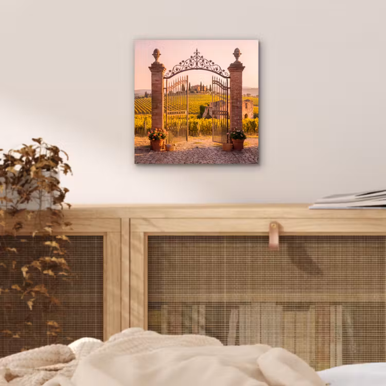 Poort - Landschap - Platteland - Zonlicht - Warm aluminium wit klein -sfeer3