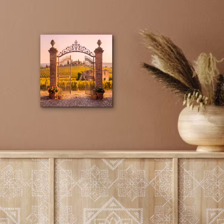 Poort - Landschap - Platteland - Zonlicht - Warm aluminium wit klein -sfeer4