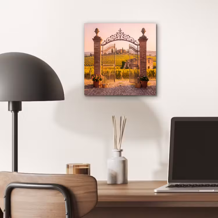 Poort - Landschap - Platteland - Zonlicht - Warm aluminium wit klein -sfeer5