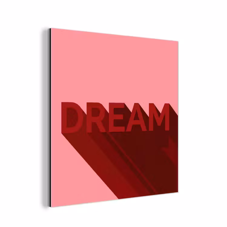 Dream - 3D - Rood - Roze aluminium wit klein -3d