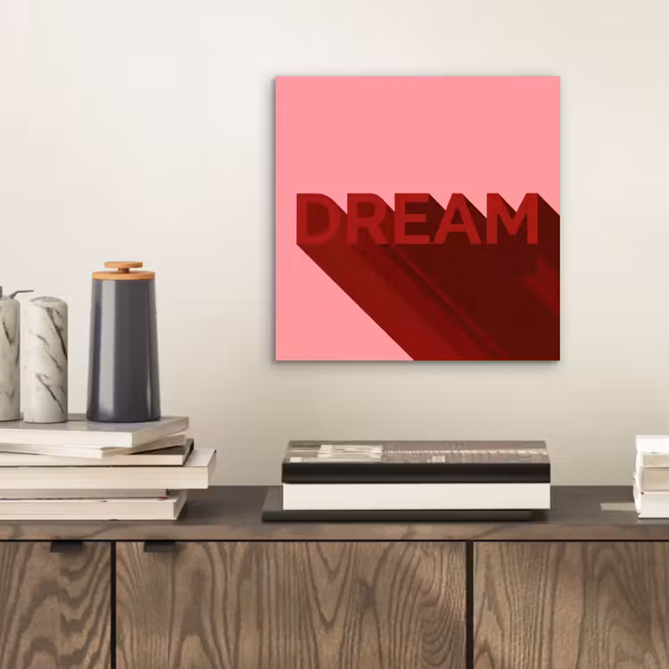 Dream - 3D - Rood - Roze aluminium wit klein -sfeer1