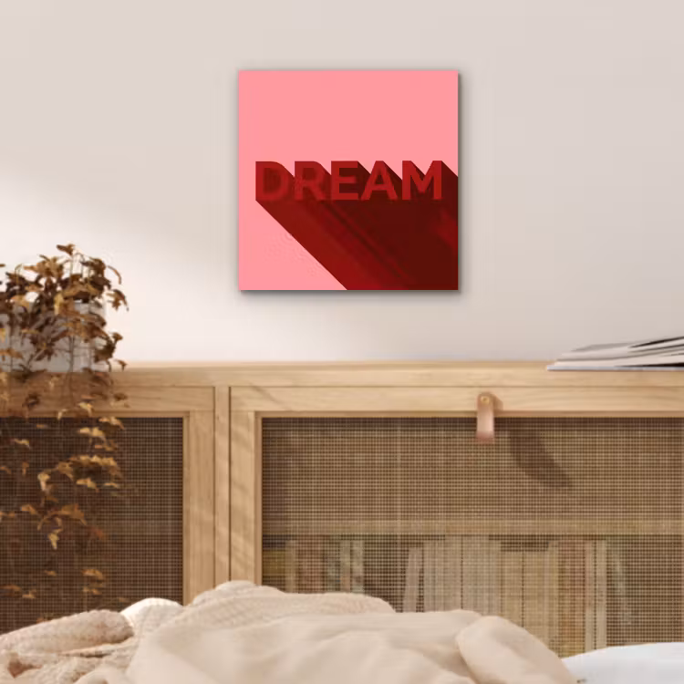 Dream - 3D - Rood - Roze aluminium wit klein -sfeer3