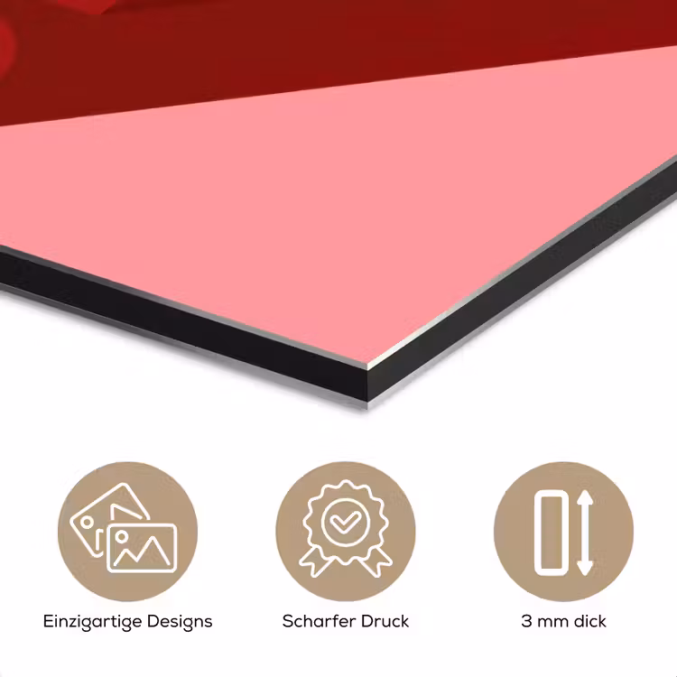 Dream - 3D - Rood - Roze aluminium wit klein -closeup_DE