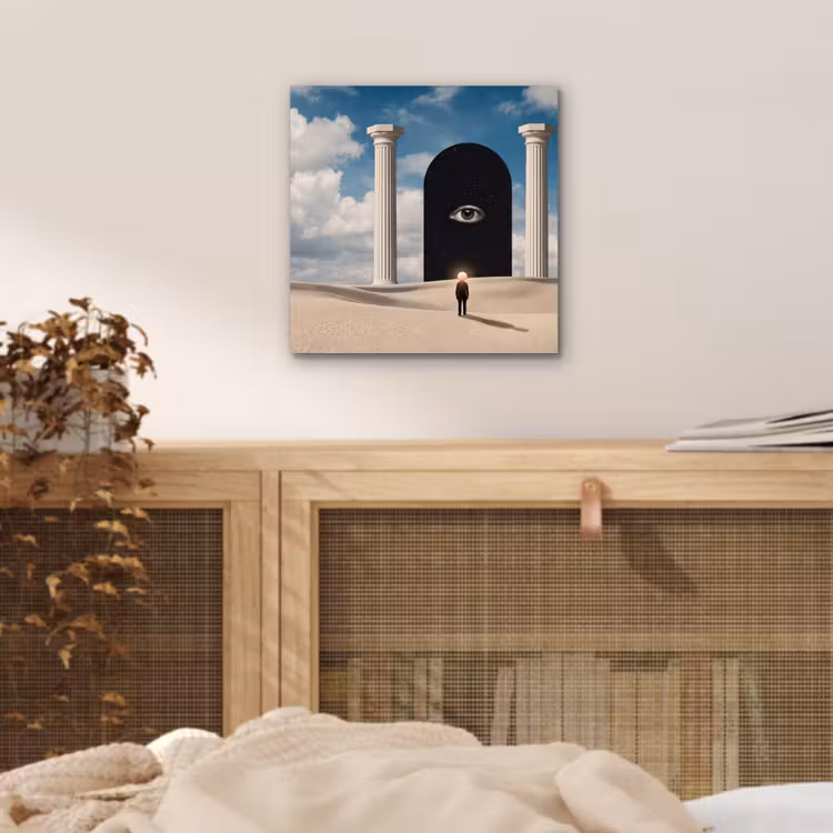 Alu-Dibond-Bild - Traum – Wüste – Auge - Droom - Woestijn - Oog aluminium wit klein
