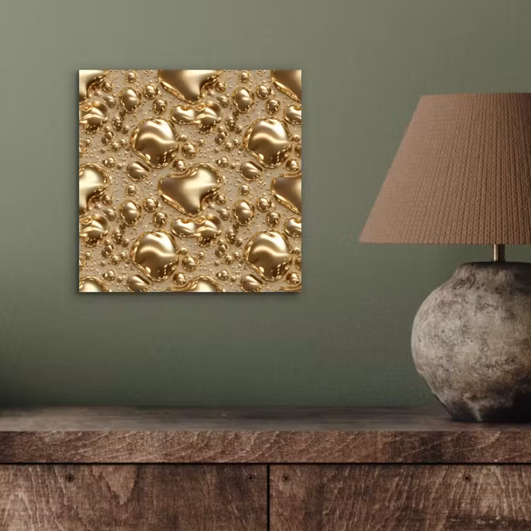 Druppels - Organisch - Goud aluminium wit klein 46 -sfeer2