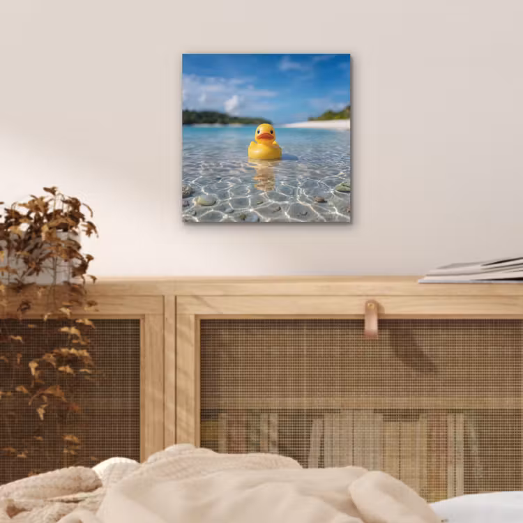 Tropisch - Badeend - geel aluminium wit klein -sfeer3