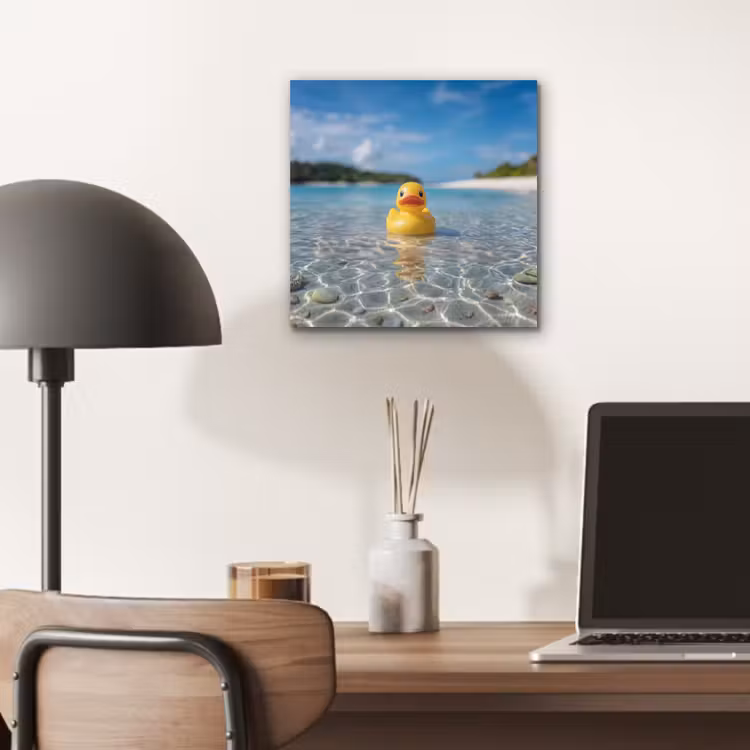 Tropisch - Badeend - geel aluminium wit klein -sfeer5