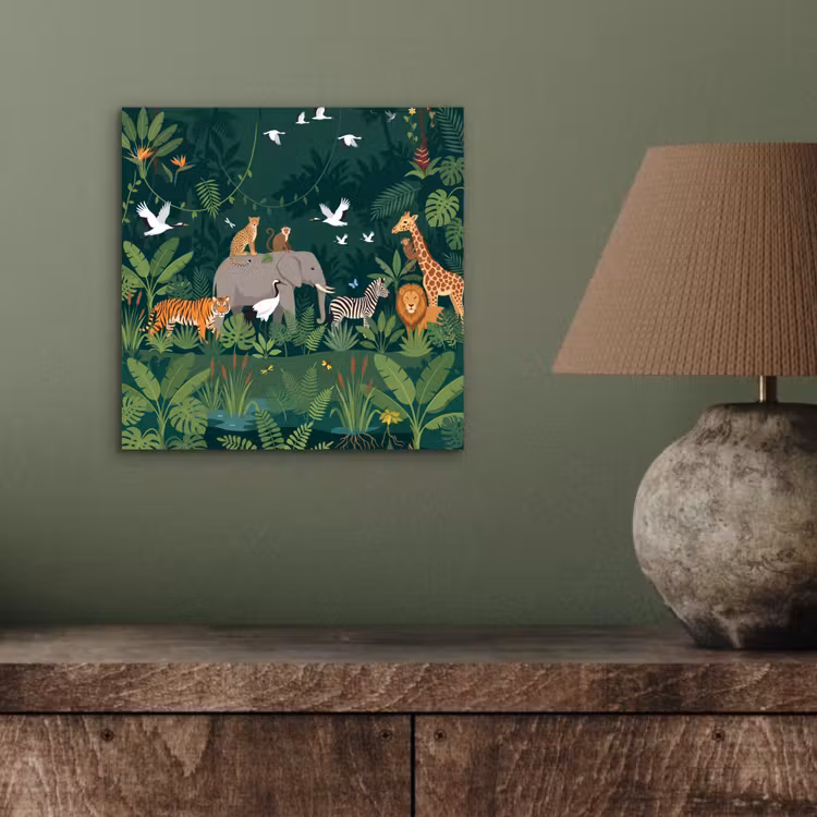 Tropisch - Jungle - Groen aluminium wit klein -sfeer2